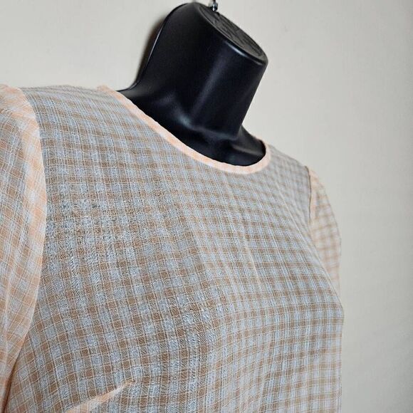 Modcloth Sheer Plaid Blouse - Picture 2 of 8